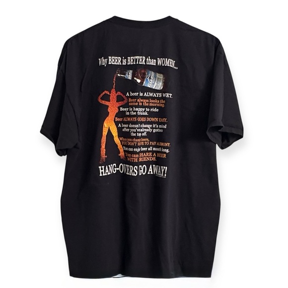 Cowboy Up Other - Vintage 90s Beer Is Better Than Women T-Shirt Funny Drinking Graphic Tee 2XL